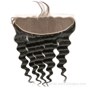 Loose Deep Wave Pre Plucked 13x4 13x6 Transparent Lace Frontal Closure,transparent Swiss Lace Frontal,super Thin HD Lace Frontal